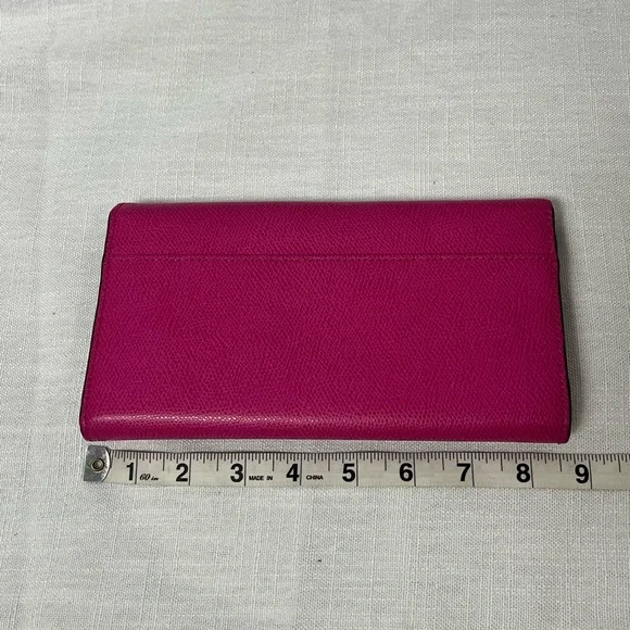 Y2K vintage Victoria's Secret Pink Clutch / Leather Long Wallet Gold Hardware - Picture 10 of 11